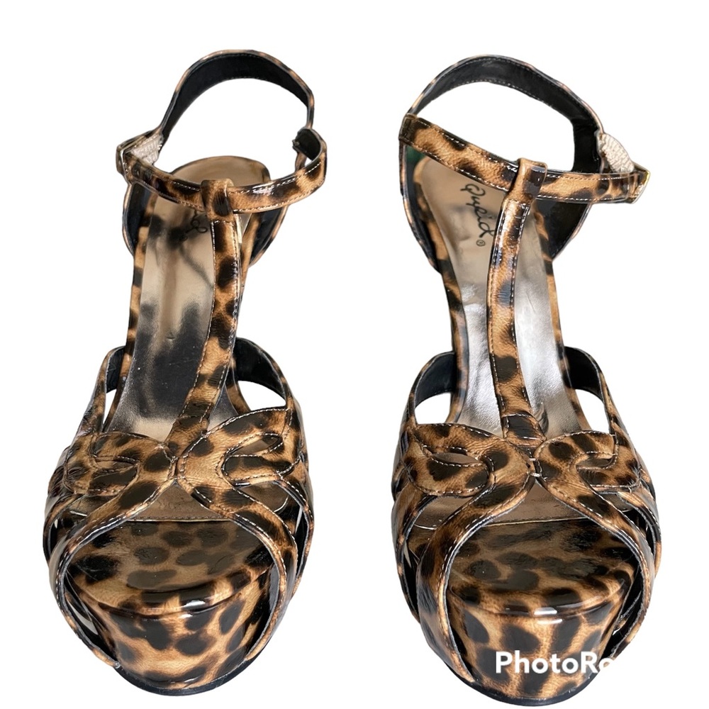 Patton, leather animal print stiletto